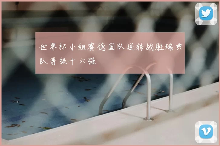 世界杯小组赛德国队逆转战胜瑞典队晋级十六强